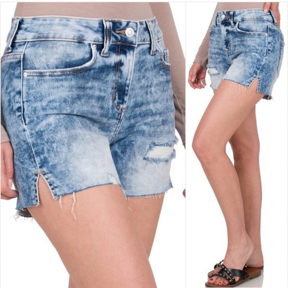 LLK Pants - LAST PAIR: Distressed cutoff women’s denim shorts